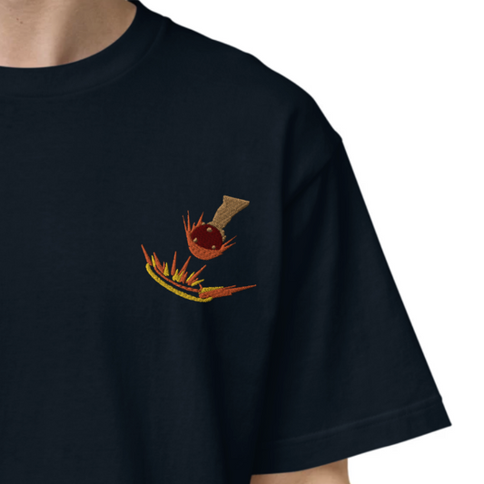 Mars Big Deimos OnePoint-Win embroidery T-shirt