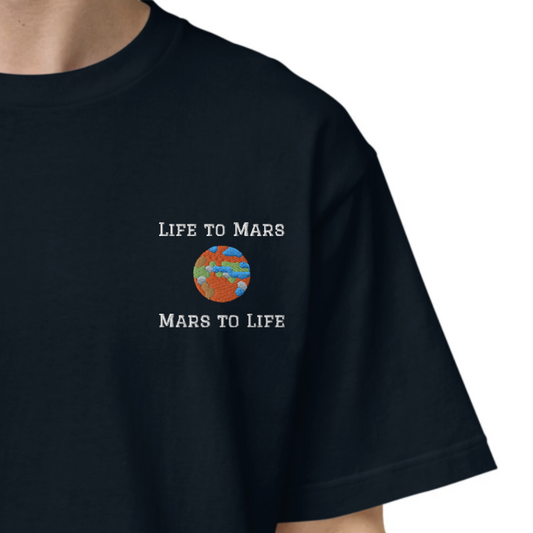 Mars Mars OnePoint-Win embroidery T-shirt